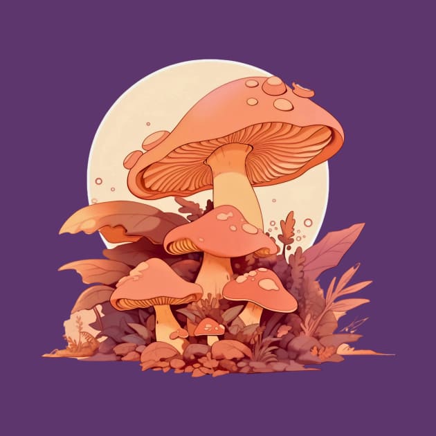 Fungal Delights in Retro Tones by Thoru.Art