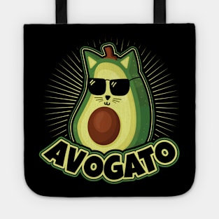 Avogato Funny Avocado Cat Lover Tote