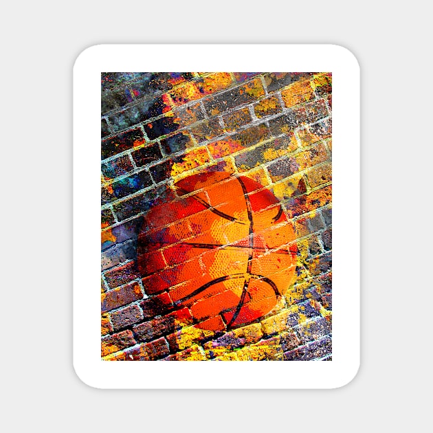 Basketball art print swoosh 105- basketball artwork Magnet by takumipark