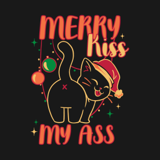 Merry Kiss My Ass Cat by Tobe Fonseca T-Shirt