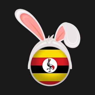 happy easter Uganda bunny ears flag cute designs T-Shirt