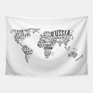 World Map Tapestry