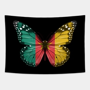 Cameroonian Flag  Butterfly - Gift for Cameroonian From Cameroon Tapestry