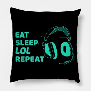 Gamer LOL - Eat Sleep LOL Repeat Pillow