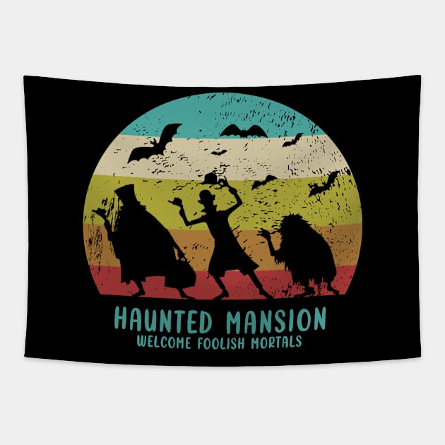 haunted mansion - welcome foolish mortals Tapestry by Shelter Art Space