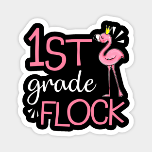 Flamingo Back To School 1st First Grade Flock Magnet