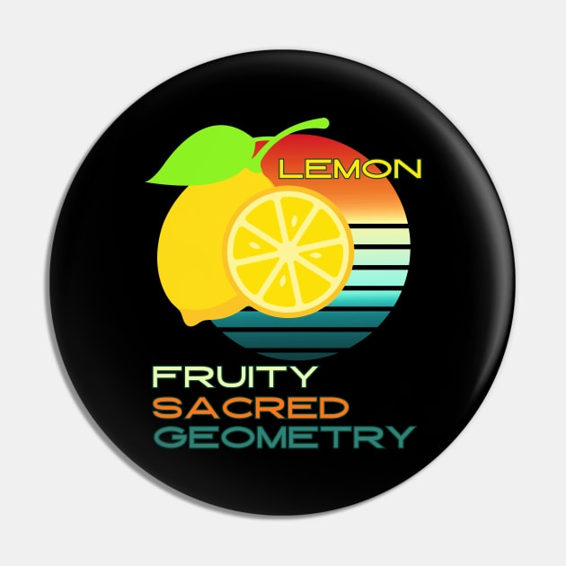 Lemon Fruity Sacred Geometry Pin by HelenGie