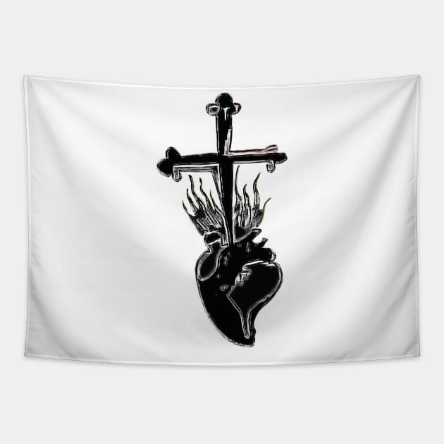 Sacred Heart Tapestry by L'Appel du Vide Designs by Danielle Canonico