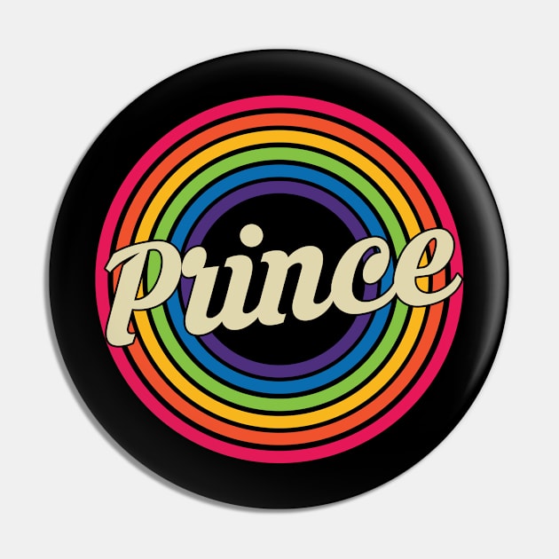 Prince - Retro Rainbow Style Pin by MaydenArt