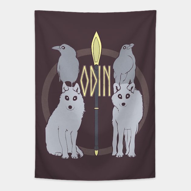 Odin Tapestry by Art by Angele G