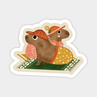 Capybaras in love Magnet