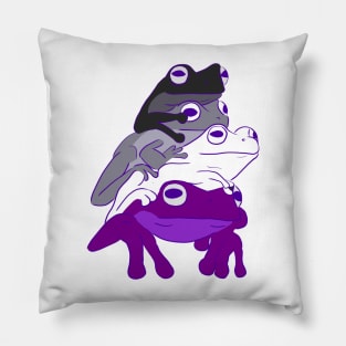 Asexual Pride Frog Stack Pillow