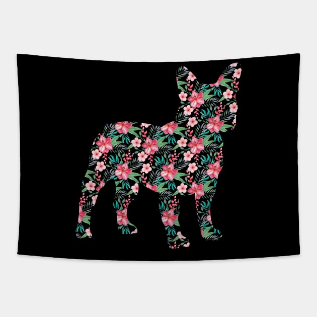 Floral French Bulldog mom. Perfect present for mother dad friend him or her Tapestry by SerenityByAlex