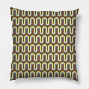 Retro Curves in Olive Pillow