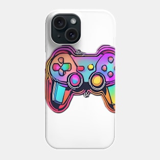 Vibrant Neon Game Controller Art No. 558 Phone Case