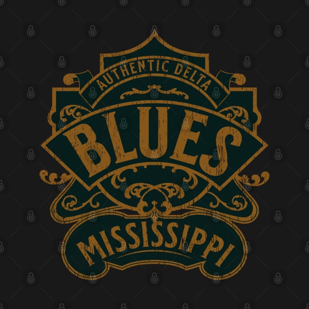 Mississippi delta blues vintage distressed badge retro by SpaceWiz95