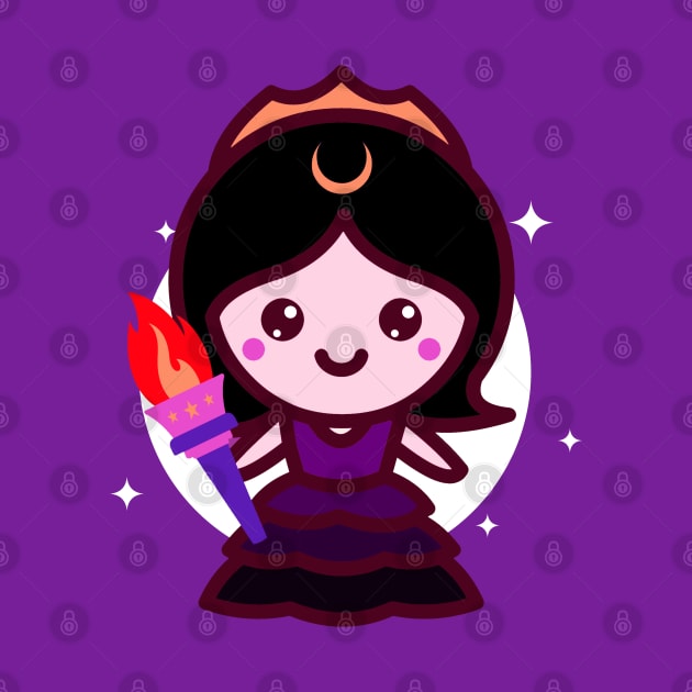 Chibi Kawaii Cute Hecate Goddess Witch by Witchy Ways