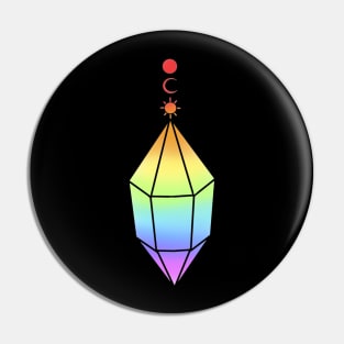 Rainbow Witch Pride Pendant Pin