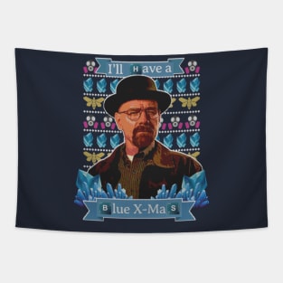 Blue X-mas Tapestry