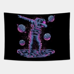 Dabbing Astronaut in Space Tapestry