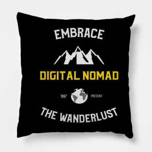 Digital Nomad Wanderlust Pillow