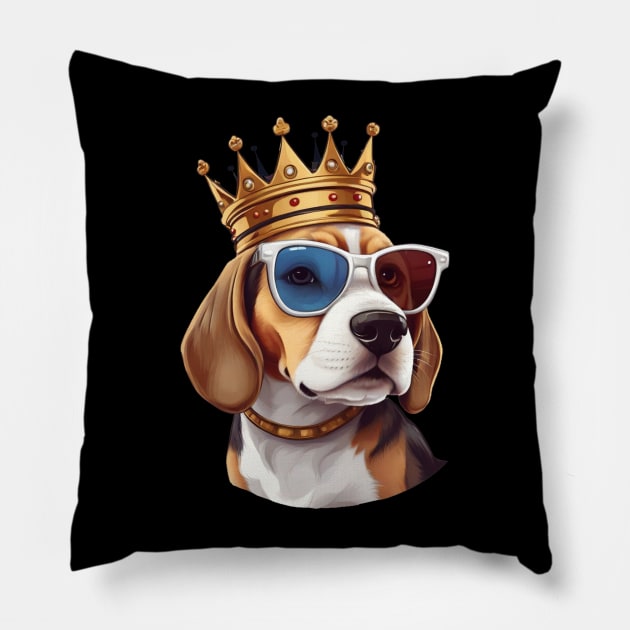 King Beagle Pillow by clownescape