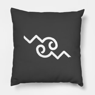 Cancer and Aquarius Double Zodiac Horoscope Signs (White) Pillow