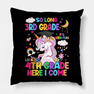 So Long 3rd Grade Graduation Class 2024 Unicorn Girls Pillow