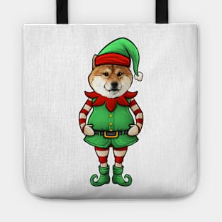 Shiba Inu Christmas Elf Tote