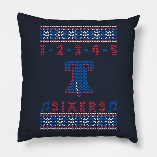 Ugly Sixers Xmas (original) Pillow by OptionaliTEES