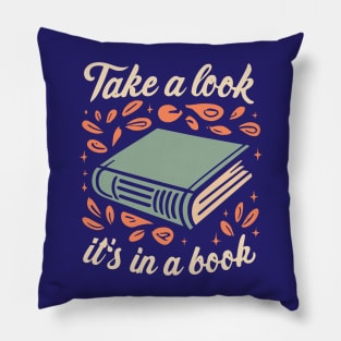 Take a Look, it's In a Book Pillow