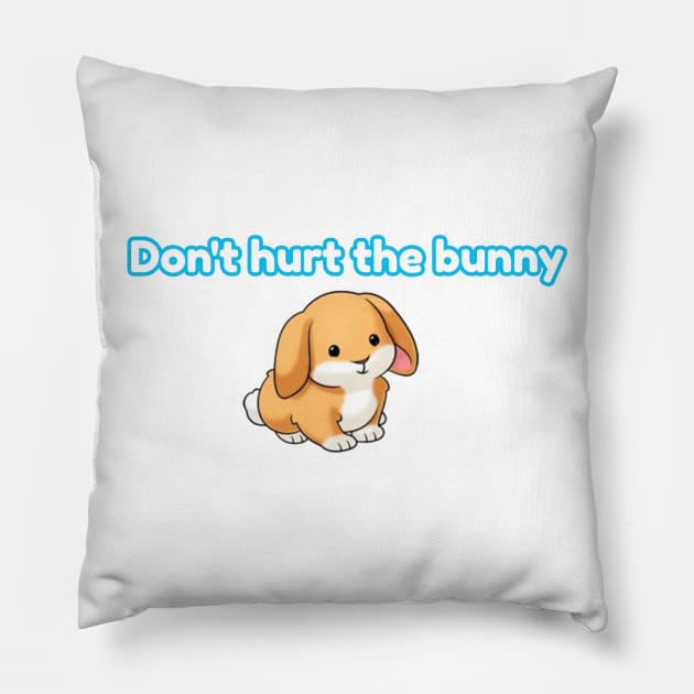 dont hurt the bunny Pillow by Sylvanas_drkangel