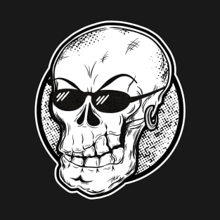 Cool skull with sunglasses (white) T-Shirt
