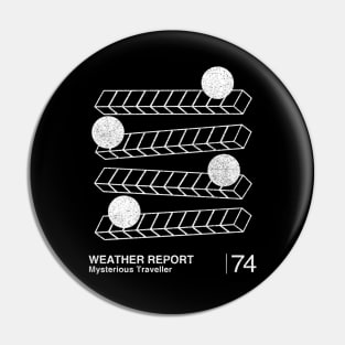 Weather Report / Minimalist Graphic Artwork Fan Design Pin