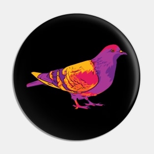 Rainbow Pigeon Pin