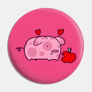 Pig Loves Apples Pin