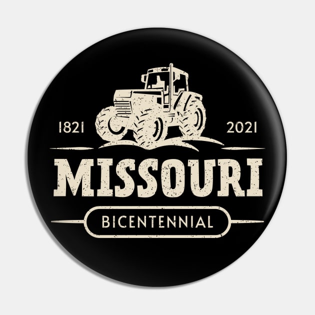 Missouri Bicentennial 1821-2021 200th Anniversary Tractor Pin by Pine Hill Goods
