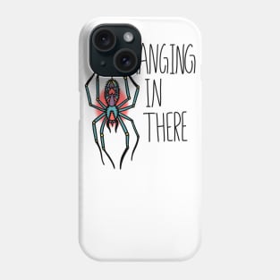 Hanging In There Spider Traditional Tattoo Phone Case