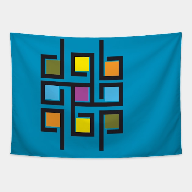 Square decorative color corporate identity design element. Tapestry by AlviStudio