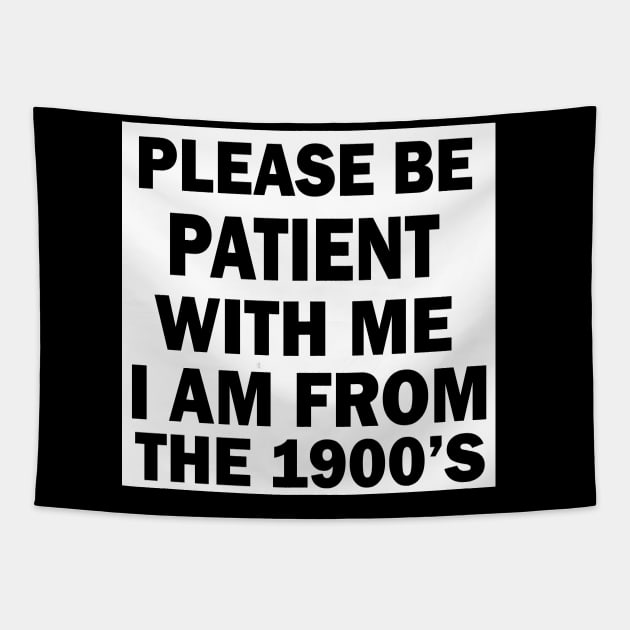 please be patient with me im from the 1900s Tapestry by UrbanCharm