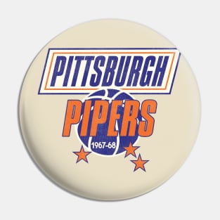 Retro Defunct Pittsburgh Pipers Basketball Pin