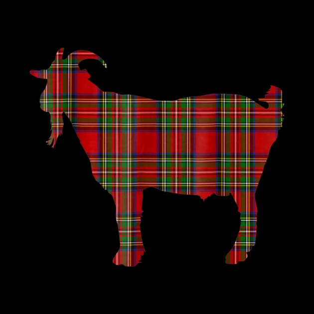 Stewart Plaid Goat Scottish Pride Tartan by frostelsinger