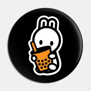 Bunny Rabbit Bubble Thai Milk Tea Boba Pearl Drink Animal Pin