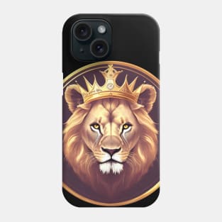 Regal Lion with Crown no.15 Phone Case