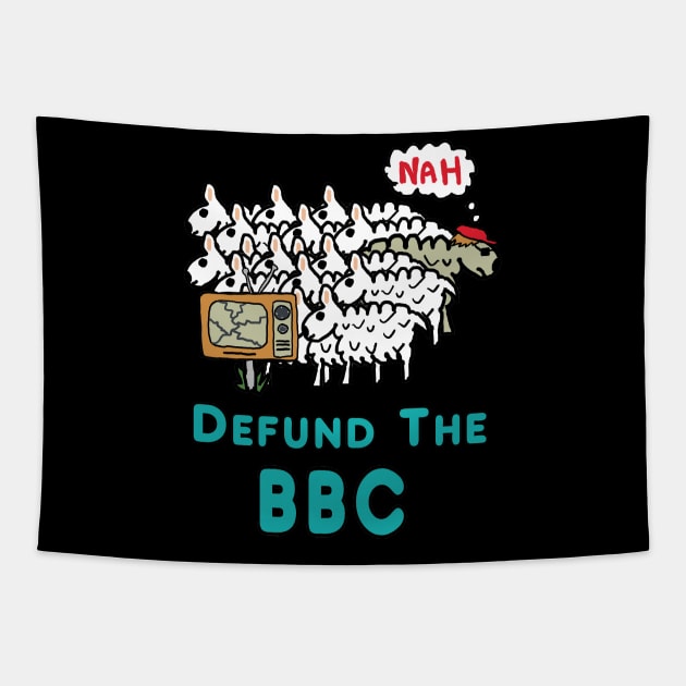 Defund The BBC Tapestry by Mark Ewbie