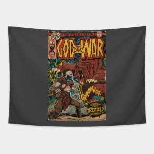 GOW Bear Scene Comic Cover fan art Tapestry