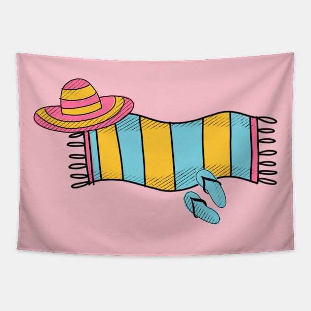 Beach towel Tapestry by bruxamagica