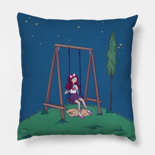 girl swinging Pillow