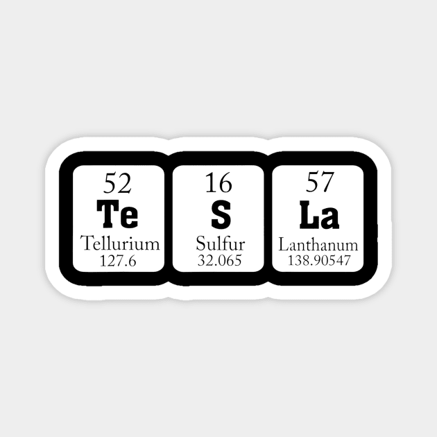 Tesla Periodic Table Of Elements Magnet by marjaalvaro