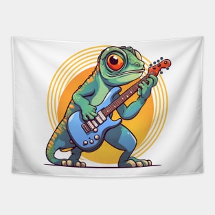 Chameleon Plays the Guitar Tapestry